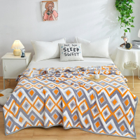 雅鹿 印花牛奶绒毯