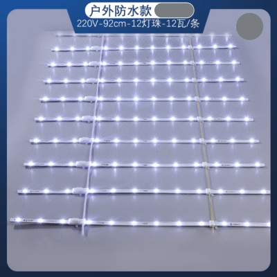 东立220V漫反射灯条广告灯箱led灯条92CM/220V/12灯珠 户外防水款带卡扣 30条