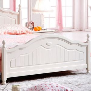 韩式田园风格床1.2单人床1.5米双人储物床板式白色1.8米大床 货