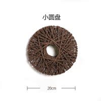 新中式墙面壁挂立体壁饰创意客厅玄关背景墙饰圆盘花艺装饰品挂件 三维工匠 小圆盘白色