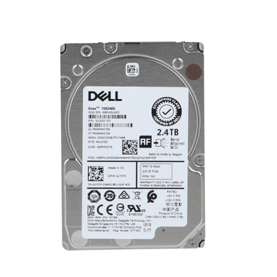 戴尔（Dell）服务器配件全国联保PowerEdge13/14代服务器、工作站用原装机械硬盘2.4T硬盘SAS-2.5英寸-10K硬盘