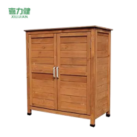 喜力健 防腐木储物柜 A款咖啡 个