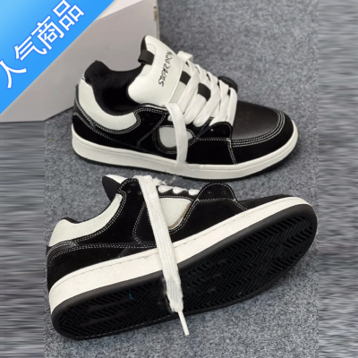 SUNTEK港风情侣小众面包鞋女2023春夏新款小白鞋ins超火运动休闲板鞋潮