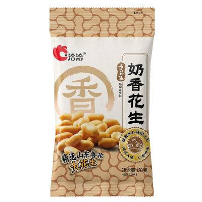 洽洽香花生入滋入味满口香脆小吃炒货休闲零食包奶香味130g