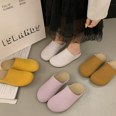 2025春季新款勃肯鞋ins韩版女学生懒人一脚蹬半托休闲街拍