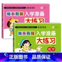 语言+数学[2本156页] [正版]幼小衔接入学准备大练习试卷测试卷 幼升小衔接练习册数学+拼音练习题 大班一日一练幼儿