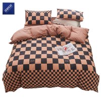 安居先森卡帝亚活性精梳棉印花单人床三件套活性印染C1647