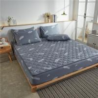 美帮汇全棉床笠单件床垫加厚夹棉床罩保护防滑固定床套三件套全棉