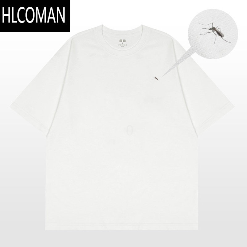 HLCOMAN国潮创意蚊子印花短袖t恤宽松简约趣味搞怪男女小众设计感ins长袖