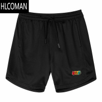 HLCOMAN 美式不过膝篮球短裤男运动训练夏季四分球裤[涂鸦
