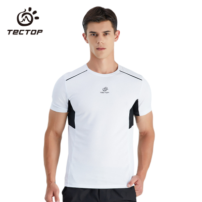 探拓(TECTOP)运动短袖2021夏新款修身透气上衣轻盈柔软弹力速干体恤男士运动T恤