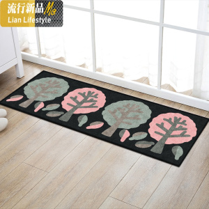 田园小清新地垫卧室床边地毯阳台厨房长条飘窗可定制家用脚垫床前 三维工匠