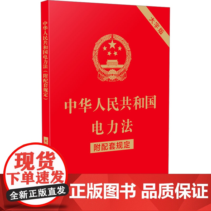 中华人民共和国电力法 附配套规定 大字版 中国法制出版社 正版图书