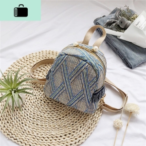 夏季新款编织小背包2020韩版时尚编迷你双肩包女休闲逛街小包包NEW LAKE女士单肩包
