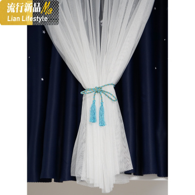 学生宿舍床帘加厚物理遮光带蚊帐仙女寝室镂空透气上下铺幔纱 三维工匠