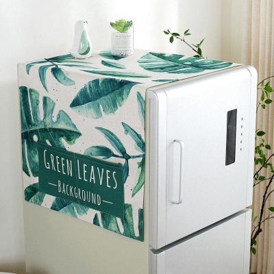 冰箱防尘罩防尘布盖布保护罩微波炉洗衣机双开单开冰箱罩盖巾 LSCL-05 微波炉,烤箱盖巾(100*35cm)升级防水