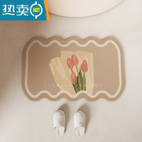 敬平浴室吸水地垫软硅藻泥脚垫防滑厕所家用卫生间门口速干进门垫地毯防滑垫