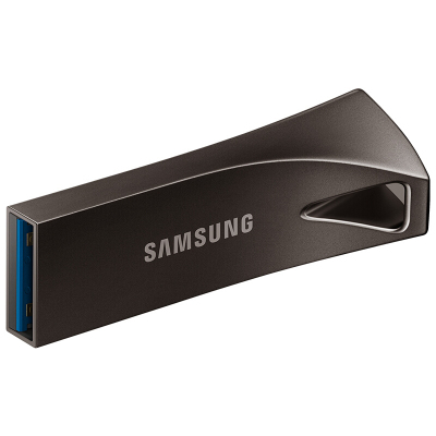 三星(SAMSUNG)U盘256G高速USB3.1BARPlus升级版+金属优盘256G读速300M深空灰