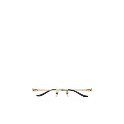 卡地亚(Cartier)几何金属框平光眼镜百搭配饰时尚简约女款太阳镜 裸色