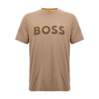 Hugo boss男士短袖T恤 棉质圆领前印花短袖T恤 透气舒适男装