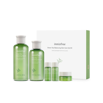 多效护理-Innisfree悦诗风吟绿茶精萃平衡保湿水乳两件套装净彻肌肤面部护肤套装礼盒