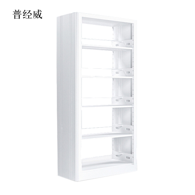 普经威图书馆书架阅览室货架资料档案架钢制书架双面五层主架