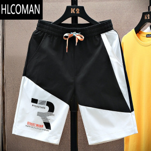 HLCOMAN冰丝短裤男夏季薄款外穿运动5五分潮流宽松速干休闲裤男士大裤衩