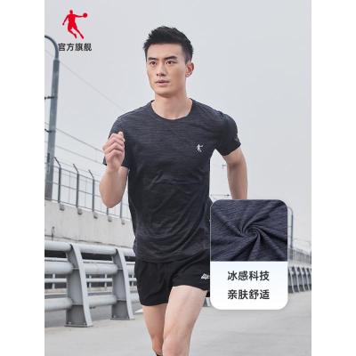 乔丹男装短袖T恤男2021夏季男士运动健身速干透气T恤健身跑步短t