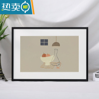 敬平简约细窄边铝合金画框装裱相框挂墙a4开8kA3卡纸海报拼图框架定制 006圆面黑色 [内框60*80cm] 送挂墙无