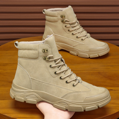 大码马丁靴男新款男鞋防滑耐磨工装靴男士休闲工作鞋子男潮鞋