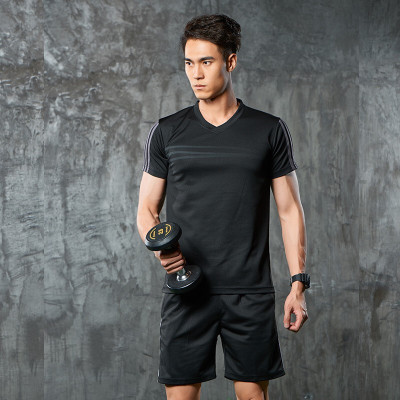 梵克公牛夏季短袖T恤短裤套装男式运动套装速干短裤短袖透气吸汗跑步健身训练篮球服