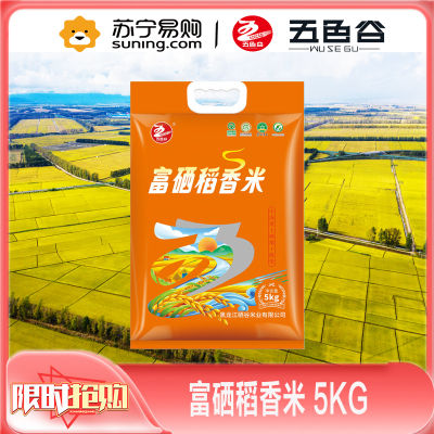 五色谷富硒稻香米两面砖5kg东北大米黑龙江大米海伦大米绿色寒地黑土