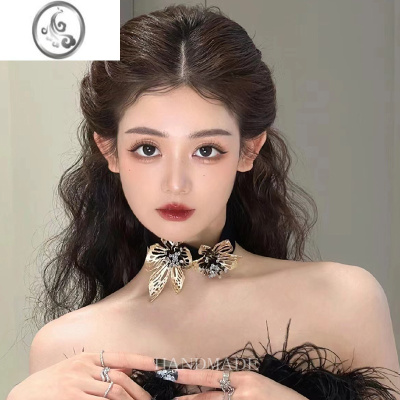 JiMi复古花朵项链女轻奢小众高级感颈链锁骨链项圈choker脖子新娘配饰