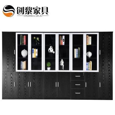 汐岩家具 文件柜 板式高柜上海 简约 玻璃书柜 可定做 002