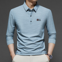 秋季男士长袖翻领PoLo衫男装上衣高品质免烫休闲T恤衫男