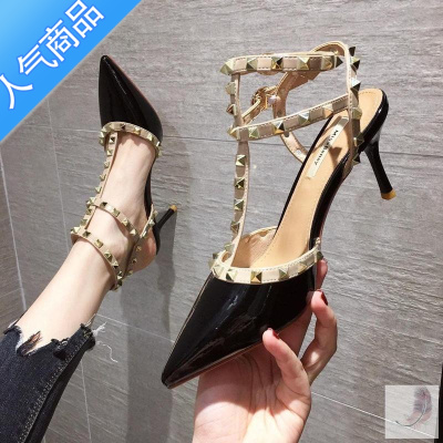 SUNTEK攻速鞋名媛性感高跟鞋床上sm调情凉鞋御姐炮鞋攻速铆钉大码单鞋女