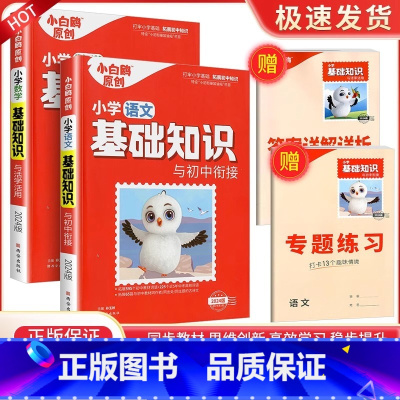 [全套2本]语文+数学 小学升初中 [正版]万唯小学基础知识与初中衔接大全手册语文数学英语小升初总复习资料四五六年级小学