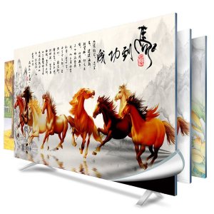幸福派 电视罩防尘罩套简约现代曲面电视机罩挂式液晶客厅37英寸 053马到成功 37-39寸(93*60cm)