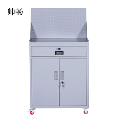 帅畅工具柜加厚铁皮储物柜工厂车间用带抽屉汽修多功能收纳柜灰白色一斗小柜含轮子