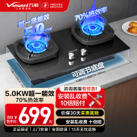 万和燃气灶天然气5.0KW双眼灶具台嵌两用煤气灶G6-L50-12T