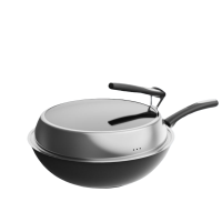 爱仕达(ASD) 32CM精铁炒锅无涂层锈不了爆炒铁锅明火燃气灶电磁炉适用家用平底炒菜锅厨房锅具CF32M3J