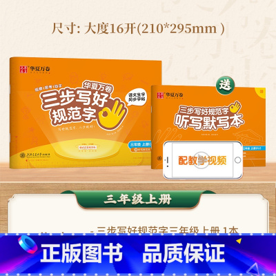 三年级上册 [正版] 三步写好规范字 一年级二年级字帖三年级上册小学生语文同步练字贴四五六年级儿童描红控笔正姿横式字帖练