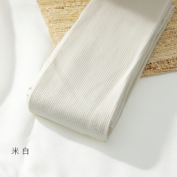 迪鲁奥（DILUAO)【秋尚新】日系燕麦白竖条纹打底裤女薄款外穿春秋灰色棉显瘦米色连裤袜裤 燕麦色 均码