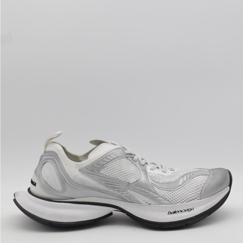 Balenciaga/巴黎世家网眼拼接橡胶透气跑鞋男运动休闲白色银色潮