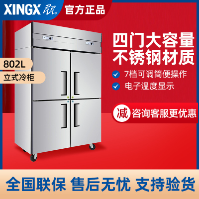 星星(XINGX)厨房冰箱商用展示柜全冷冻冰柜商用立式不锈钢餐饮店后厨BD-840E