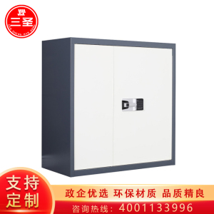 三圣 办公家具保密柜密码柜保险柜档案文件柜储物柜国保锁单节灰白套色保密柜带抽 单节柜国保锁带抽