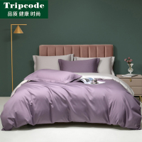 Tripcode A类长绒棉轻奢双拼四件套黑加仑