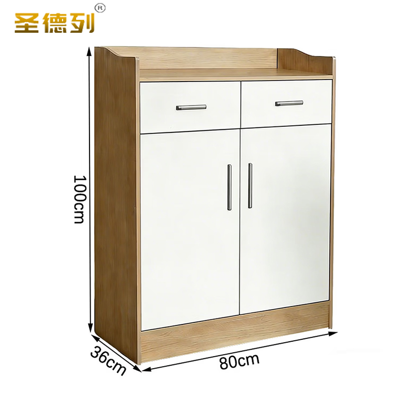 圣德列茶水柜餐边柜浅胡桃白-80cmCG4 80*36*100cm/台