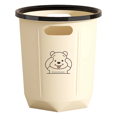 中屹得 奶油风垃圾桶家用高颜值大容量客厅卧室 个