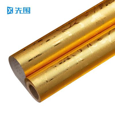 先围 厨房铝箔贴纸 5m*60cm*0.16mm金色小花纹 卷